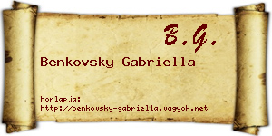 Benkovsky Gabriella névjegykártya